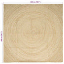 Områdetæpper Hvid 200 x 200 cm Jute
