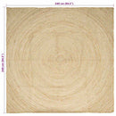 Områdetæpper Hvid 240 x 240 cm Jute