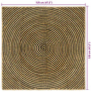 Områdetæpper Sort 120 x 120 cm Jute