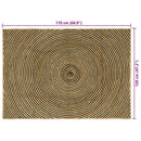 Områdetæpper Sort 120 x 170 cm Jute