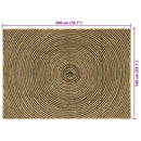 Områdetæpper Sort 140 x 200 cm Jute