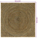 Områdetæpper Sort 160 x 160 cm Jute