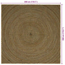 Områdetæpper Sort 300 x 300 cm Jute