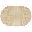 Områdetæpper Natur og hvid 122 x 183 cm Jute