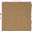 Område tæppe Lys Brun 120 x 120 cm Jute