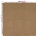 Område tæppe Lys Brun 200 x 200 cm Jute