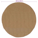 Områdetæpper Naturfarvet Ø 240 cm Jute