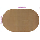 Områdetæpper Naturfarvet 152 x 245 cm Jute