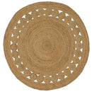 Områdetæpper Naturfarvet Ø 120 cm Jute