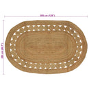 Områdetæpper Naturfarvet 205 x 305 cm Jute
