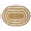 Områdetæpper Naturfarvet 100 x 152 cm Jute