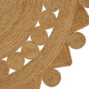 Områdetæpper Naturfarvet Ø 240 cm Jute
