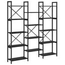 Bogreol Sort eg 156 x 25 x 167 cm Konstrueret træ