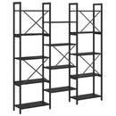 Bogreol Sort eg 156 x 25 x 167 cm Konstrueret træ