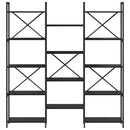 Bogreol Sort eg 156 x 25 x 167 cm Konstrueret træ