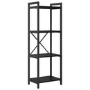 Bogreol Sort eg 40 x 30 x 119 cm Konstrueret træ