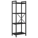 Bogreol Sort eg 40 x 30 x 119 cm Konstrueret træ