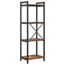 Bogreol Røget eg 40 x 30 x 119 cm Konstrueret træ