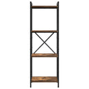 Bogreol Røget eg 40 x 30 x 119 cm Konstrueret træ