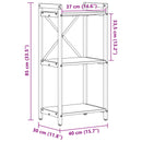 Bogreol Sonoma eg 40 x 30 x 85 cm Konstrueret træ