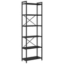 Bogreol Sort eg 60 x 30 x 189,5 cm Konstrueret træ