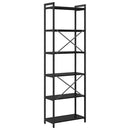 Bogreol Sort eg 60 x 30 x 189,5 cm Konstrueret træ