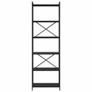 Bogreol Sort eg 60 x 30 x 189,5 cm Konstrueret træ