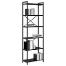 Bogreol Sort eg 60 x 30 x 189,5 cm Konstrueret træ