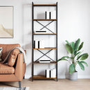 Bogreol Røget eg 60 x 30 x 189,5 cm Konstrueret træ