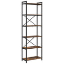 Bogreol Røget eg 60 x 30 x 189,5 cm Konstrueret træ