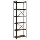 Bogreol Røget eg 60 x 30 x 189,5 cm Konstrueret træ
