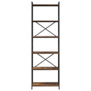 Bogreol Røget eg 60 x 30 x 189,5 cm Konstrueret træ