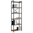 Bogreol Røget eg 60 x 30 x 189,5 cm Konstrueret træ