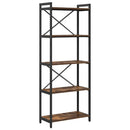 Bogreol Røget eg 60 x 30 x 155 cm Konstrueret træ