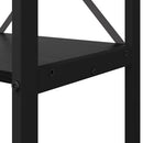 Bogreol Sort eg 60 x 30 x 120 cm Konstrueret træ