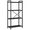 Bogreol Sort eg 60 x 30 x 120 cm Konstrueret træ
