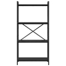 Bogreol Sort eg 60 x 30 x 120 cm Konstrueret træ