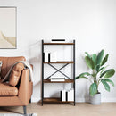 Bogreol Røget eg 60 x 30 x 120 cm Konstrueret træ