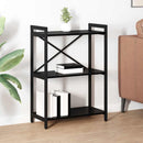 Bogreol Sort eg 60 x 30 x 85 cm Konstrueret træ