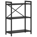 Bogreol Sort eg 60 x 30 x 85 cm Konstrueret træ
