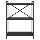 Bogreol 60 x 30 x 85 cm Konstrueret træ Sort eg