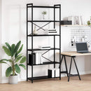 Bogreol Sort eg 80 x 30 x 189,5 cm Konstrueret træ