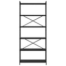 Bogreol Sort eg 80 x 30 x 189,5 cm Konstrueret træ