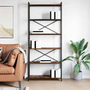 Bogreol Røget eg 80 x 30 x 189,5 cm Konstrueret træ