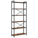 Bogreol Røget eg 80 x 30 x 189,5 cm Konstrueret træ