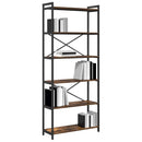 Bogreol Røget eg 80 x 30 x 189,5 cm Konstrueret træ