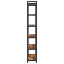 Bogreol Røget eg 80 x 30 x 189,5 cm Konstrueret træ
