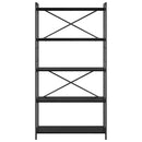 Bogreol Sort eg 80 x 30 x 155 cm Konstrueret træ