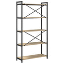 Bogreol Sonoma eg 80 x 30 x 155 cm Konstrueret træ