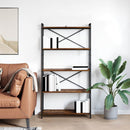 Bogreol Røget eg 80 x 30 x 155 cm Konstrueret træ